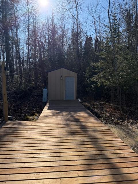 Deck/walkway to outhouse