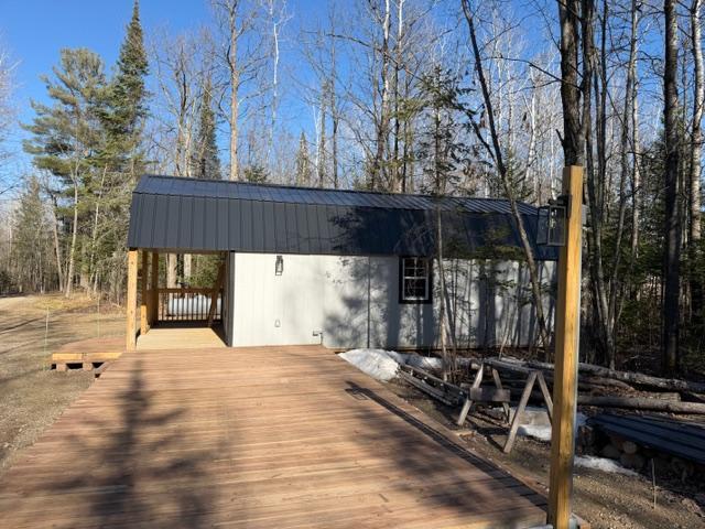 Deck between cabin and outhouse