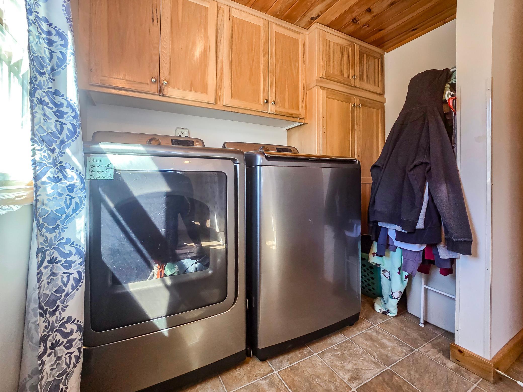 Washer and dryer in bathroom