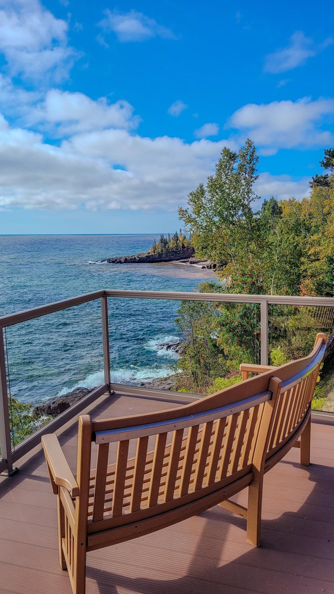 Shared main deck with incredible views of Lake Superior