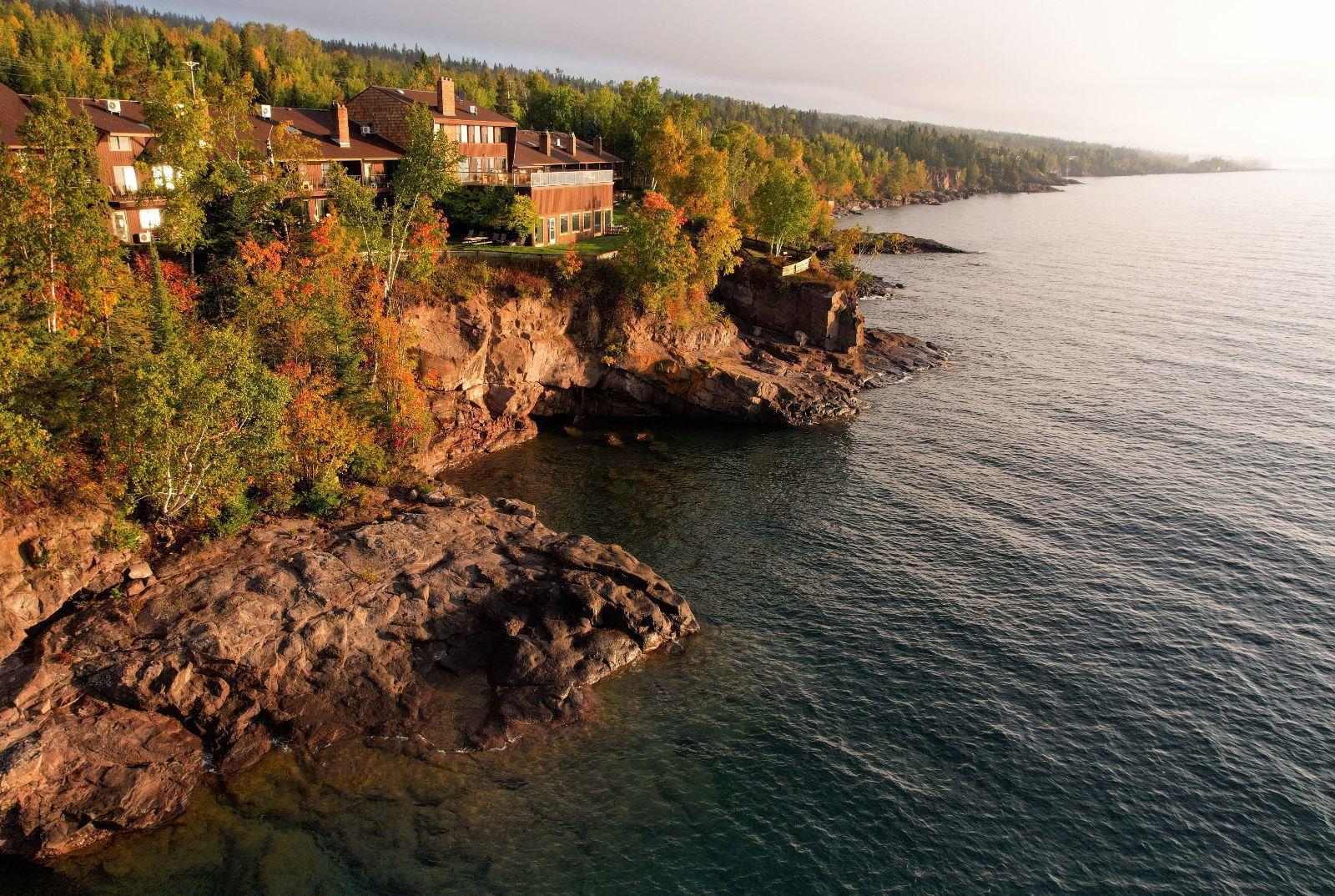 View of Chateau LeVeaux from the water