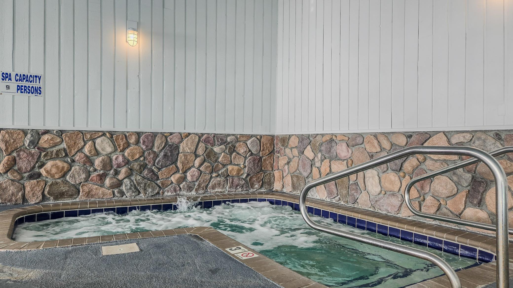 Relax after a day of skiing or hiking in the hot tub
