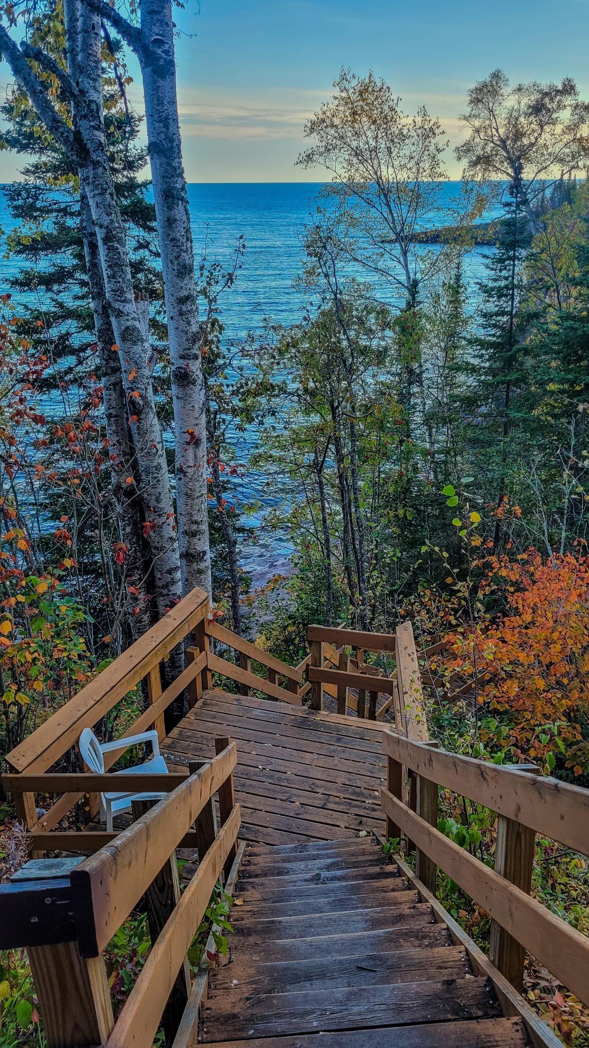 Stairs to Lake