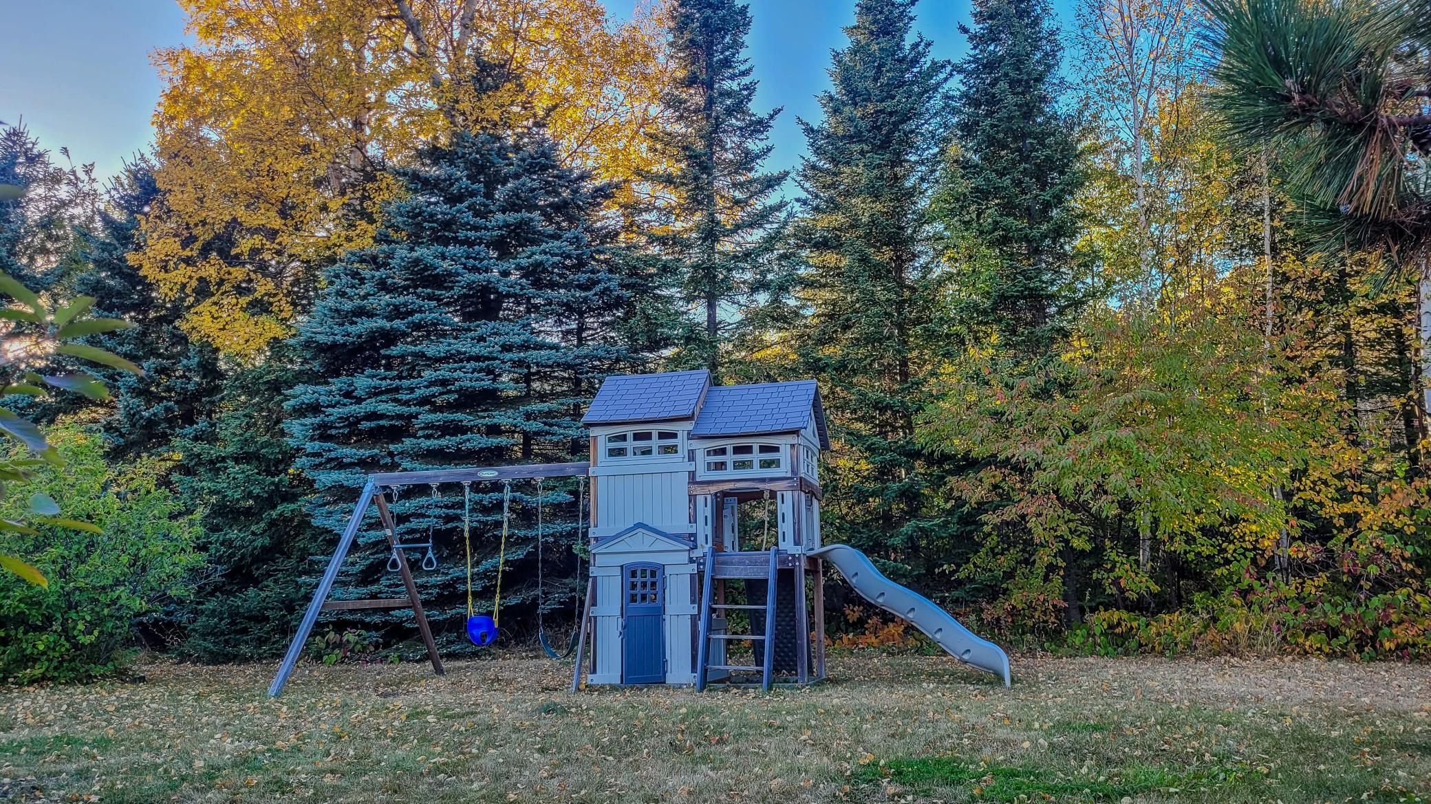 Play area on the front lawn