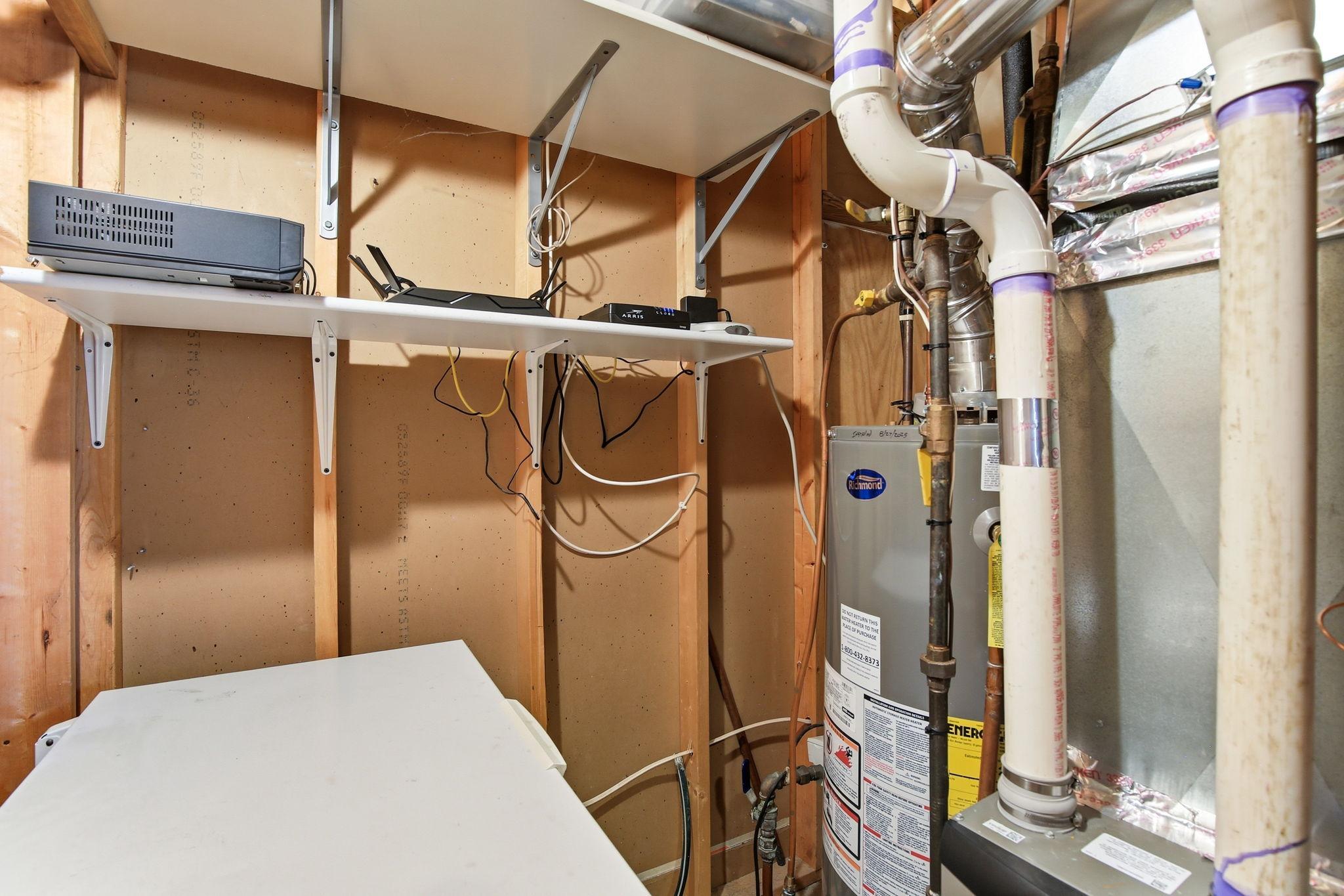 Dedicated Utility room houses big ticket items: Furnace (2024), Water Heater (2025), Soft Water Softener (2020)
