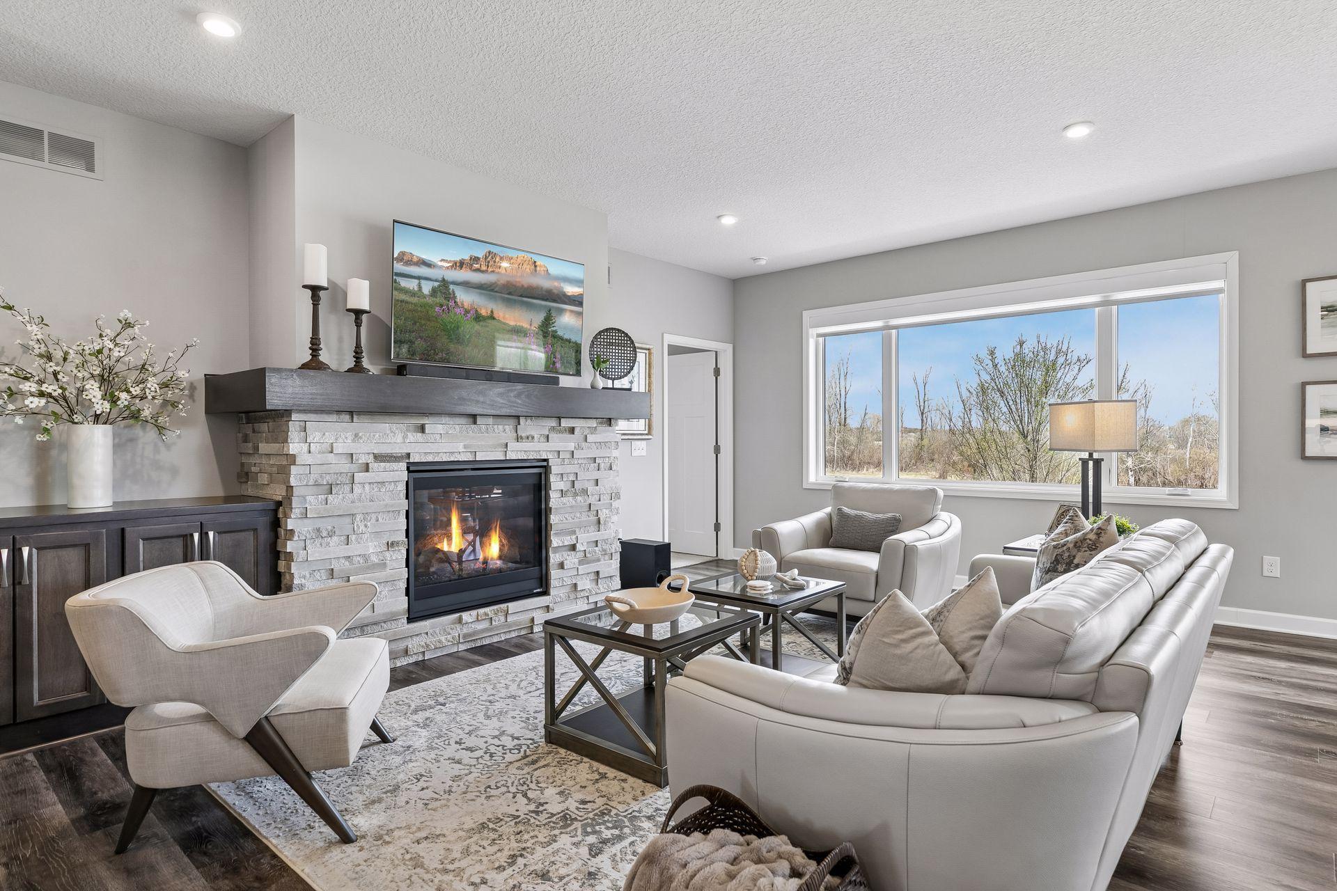 The size and scale of this room can easily accommodate many furniture layouts.