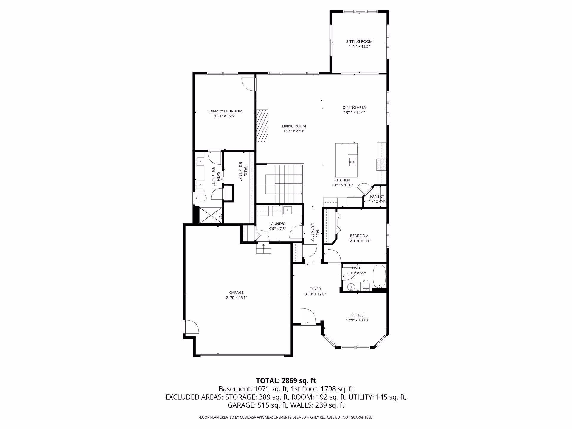 Main level floor plan.