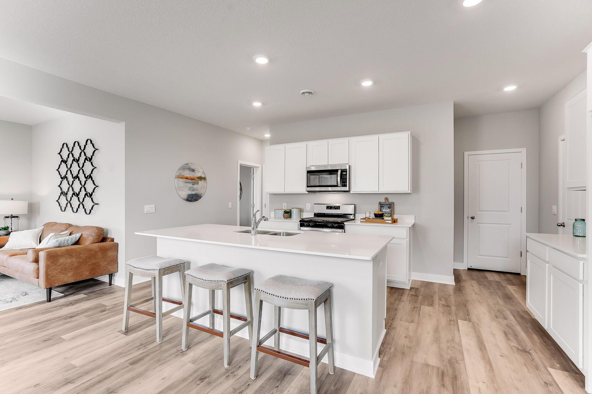 Welcome to the beautiful Elm floorplan! Five bedrooms and three bathrooms! *Photo is of a model. Colors in the home for sale are the same.