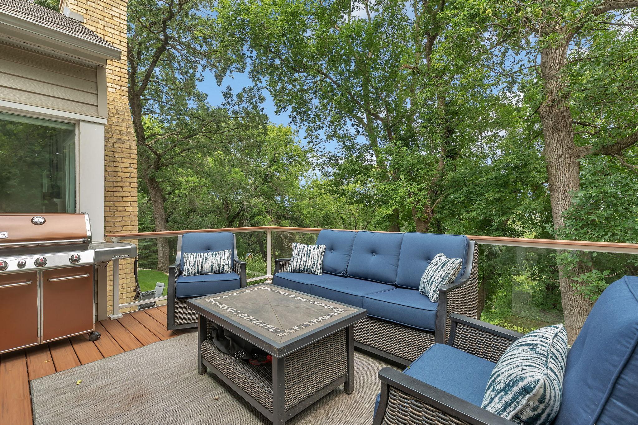 Maintenance Free Deck Perched High Overlooking The Trees Giving Way To Glimpses Of The Mississippi!