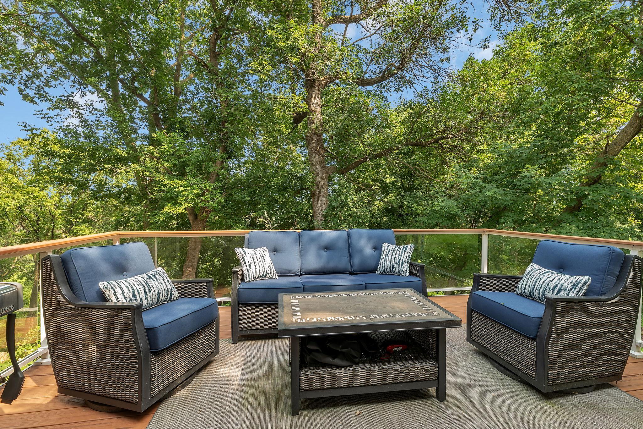 Perched Up High And Half Way To Heaven Describes This Back Maintenance Free Deck!