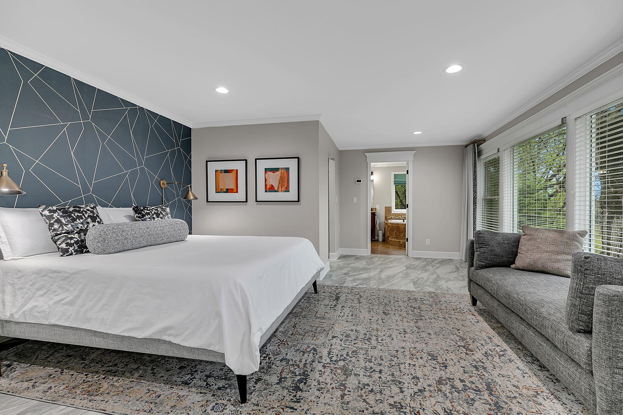 Modern In Design Primary Master Bed And Bath Will Sweep You Away!