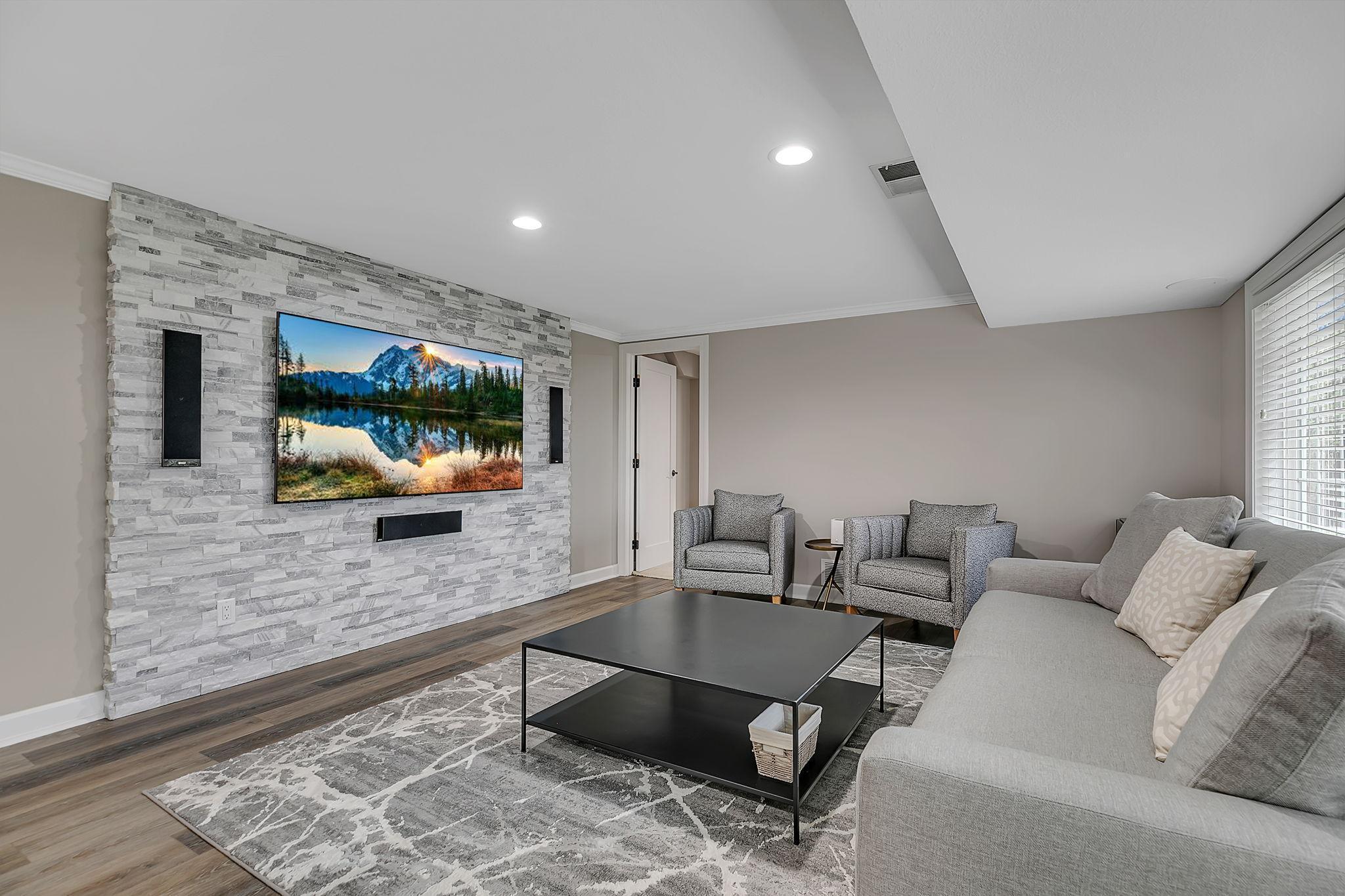 Sit A Spell And Enjoy This New, Fresh, Bright And Sunny Lower Level Family Area!