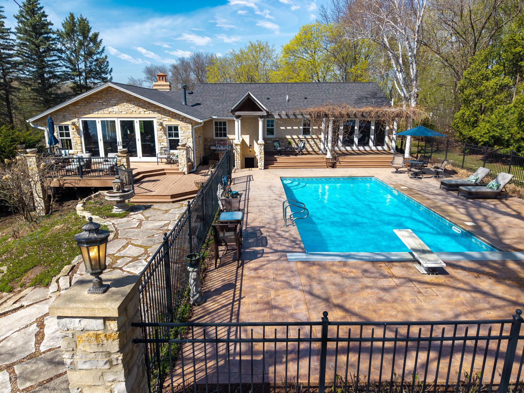 In ground heated pool