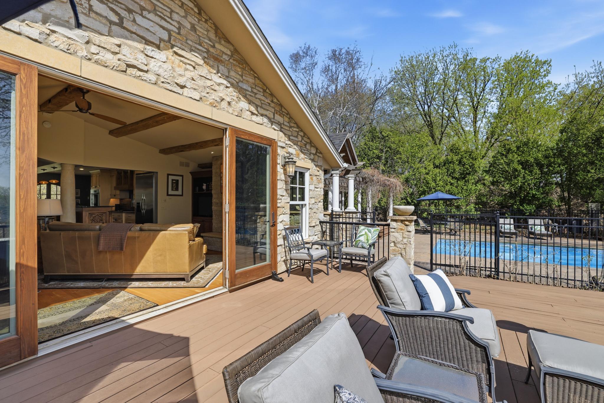 Atrium Doors open to deck