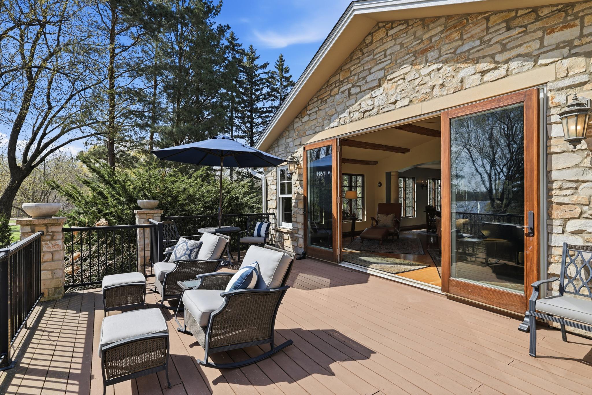 Atrium Doors open to deck