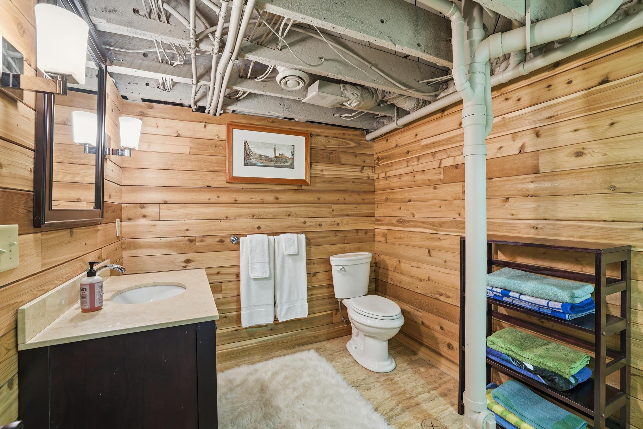 3/4 lower level bath