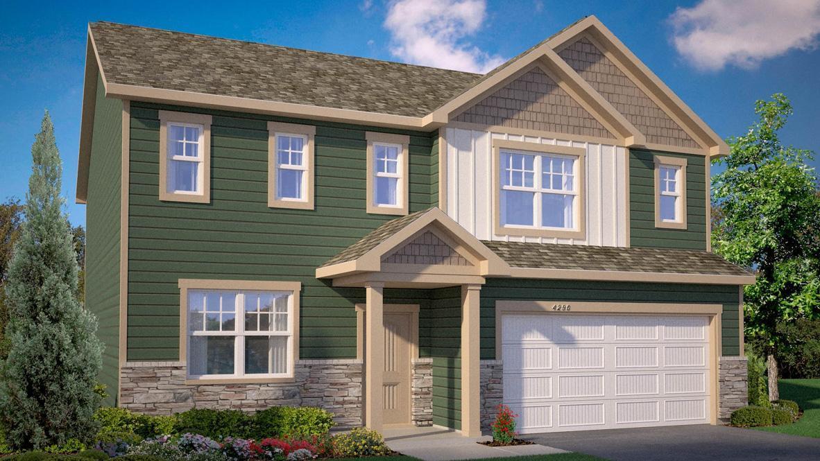 This is a market rendering of the exterior of the home! Actual colors will vary!