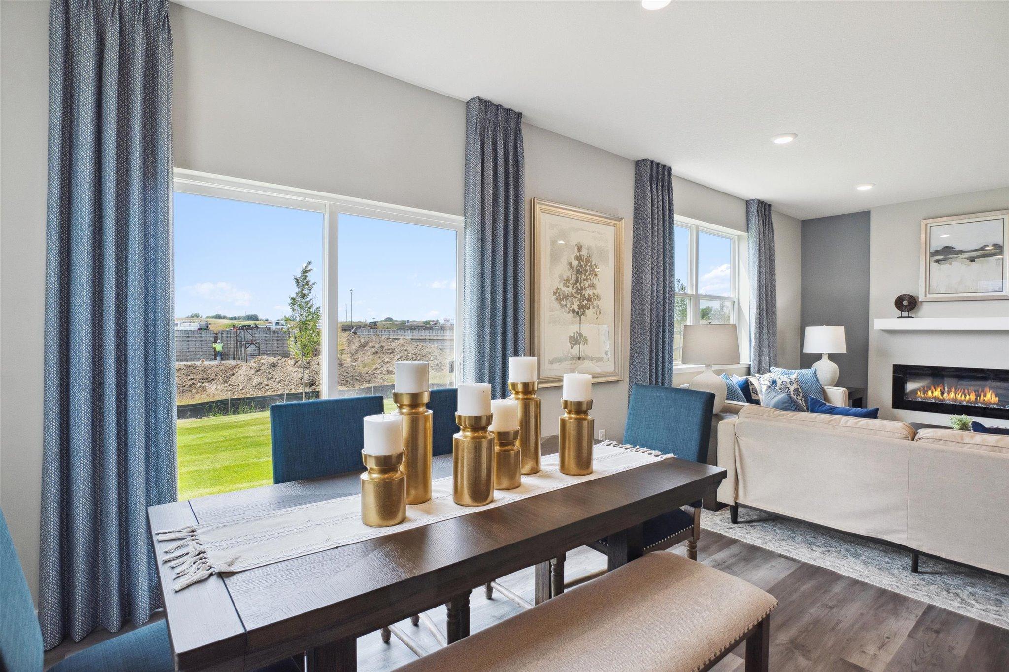 Large dining area leads right out to the patio-fantastic for grilling season!