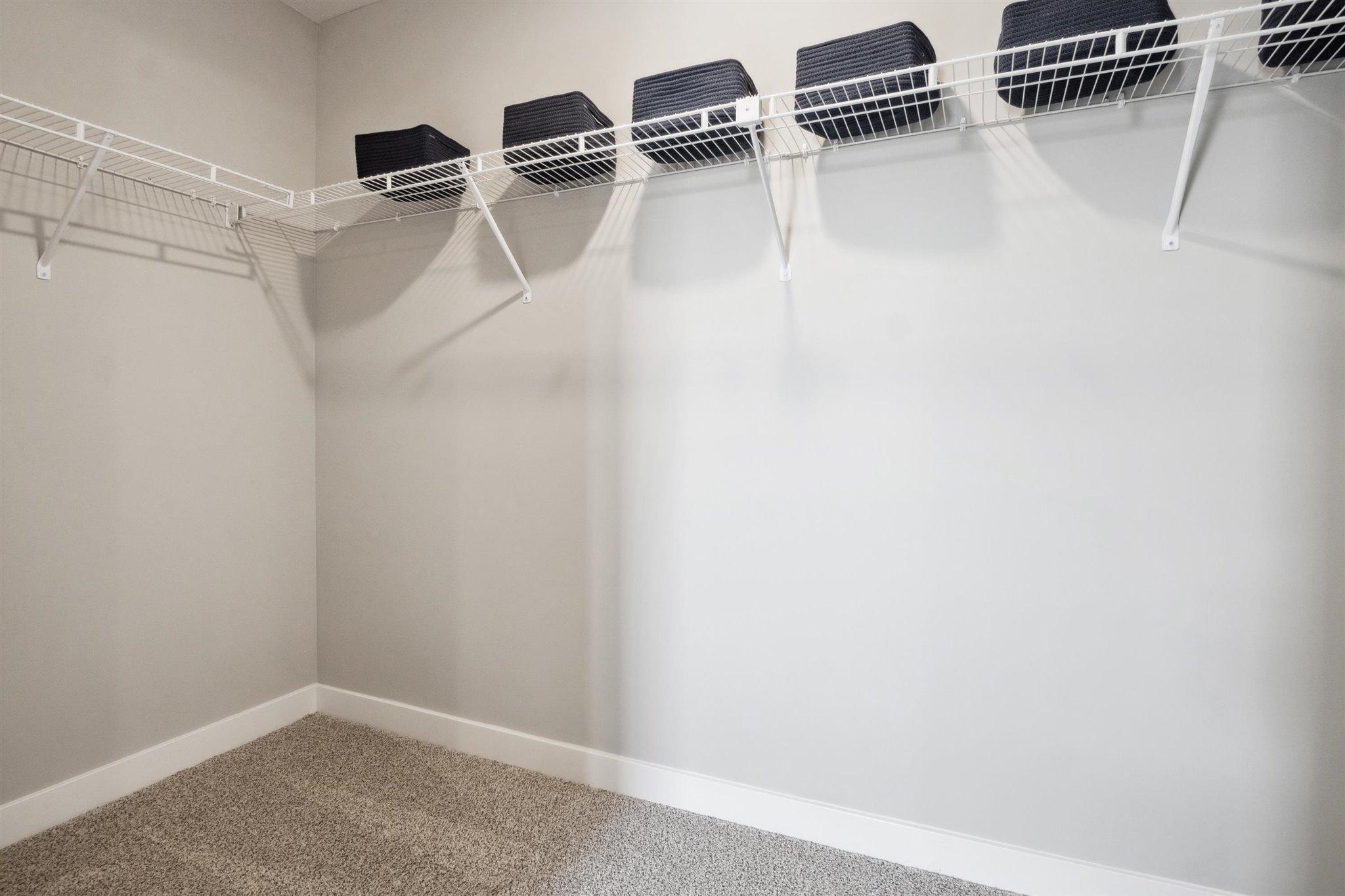 Large, walk-in closet in the primary.