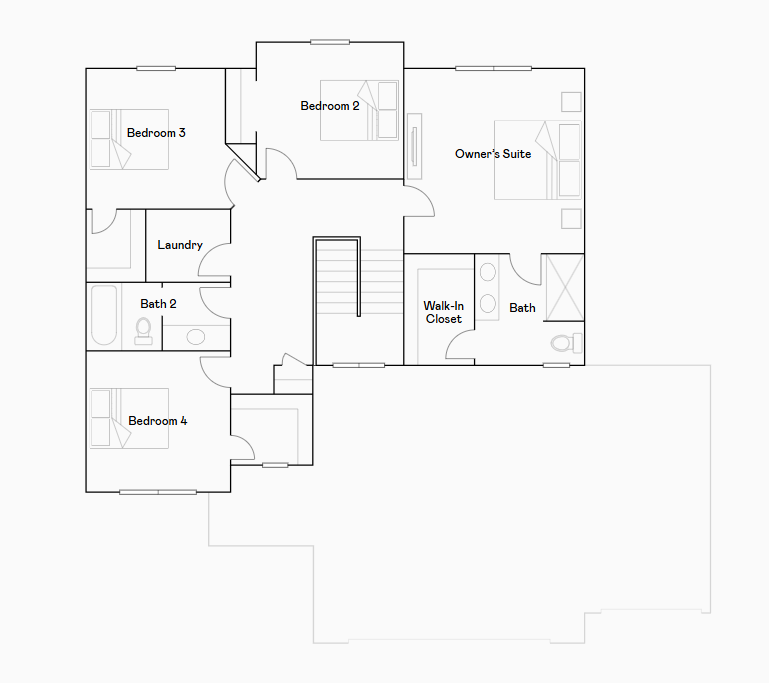 Vanderbilt upper level floorplan.