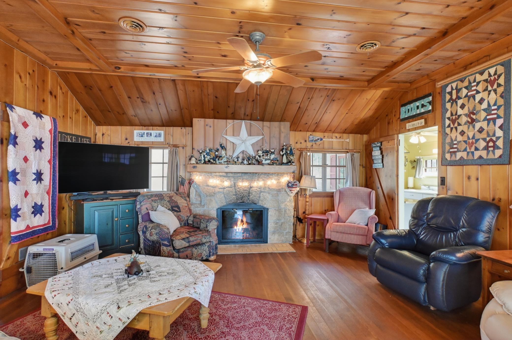 Wood fireplace