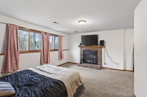 Lower Level Family Room includes Wood-Burning Fireplace