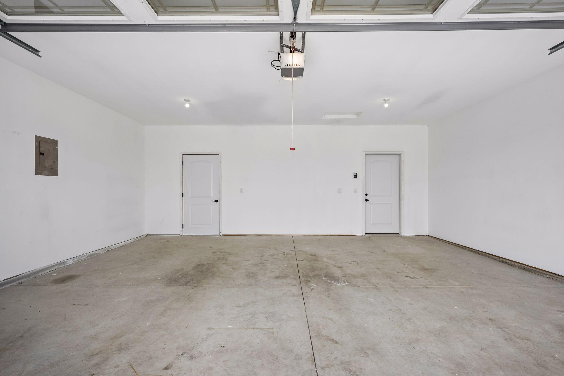 24 x 24 garage and mechanical room located in the garage.