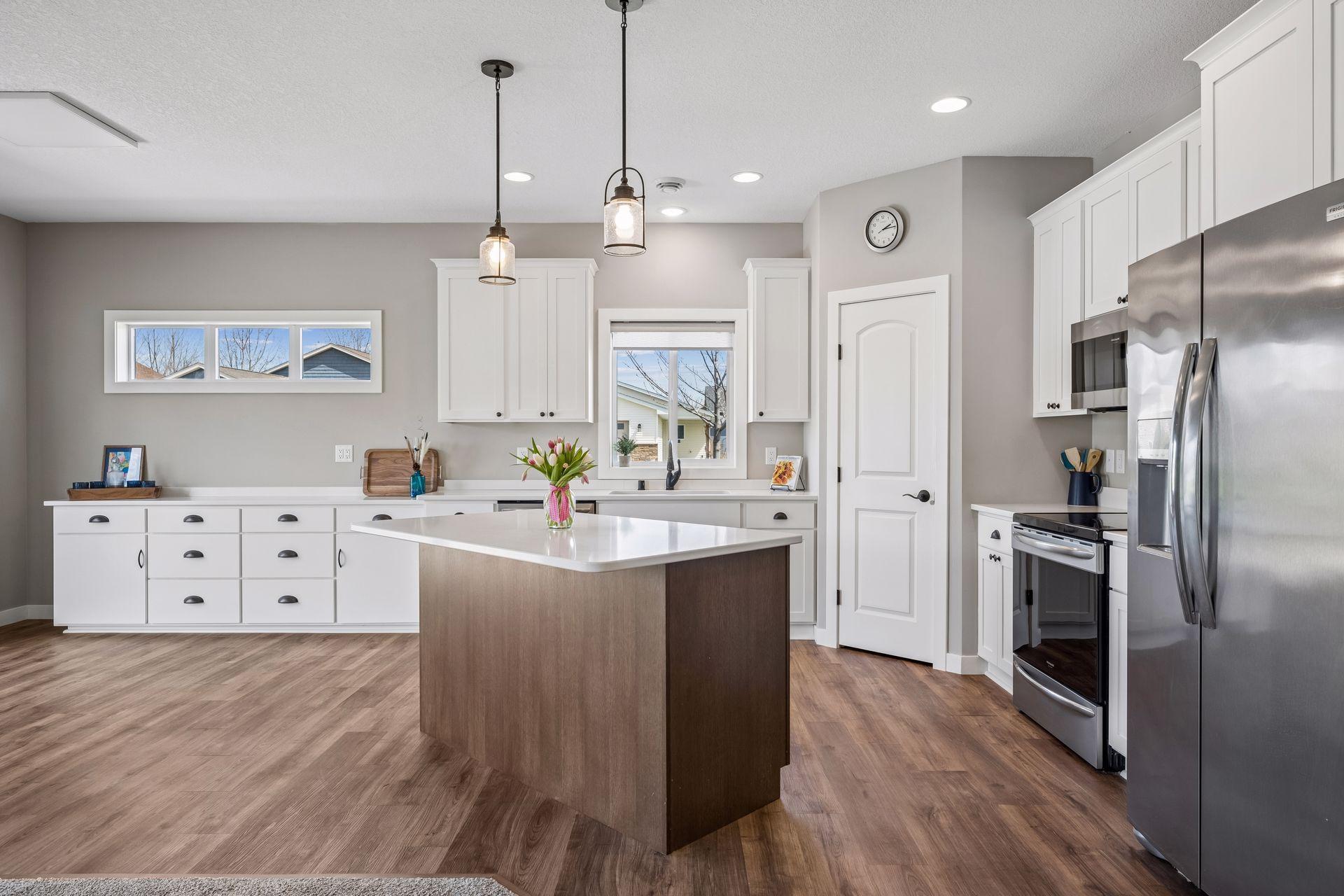 Extra upgrade with a buffet cabinetry added for those entertaining enthusiasts. Transom window also an extra special touch and upgrade.