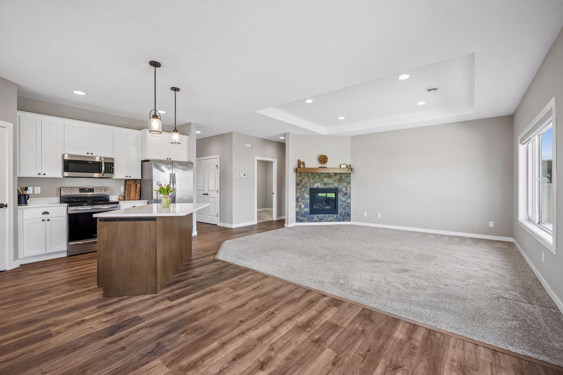 Beautiful LVP flooring throughout the kitchen, entry and laundry room.