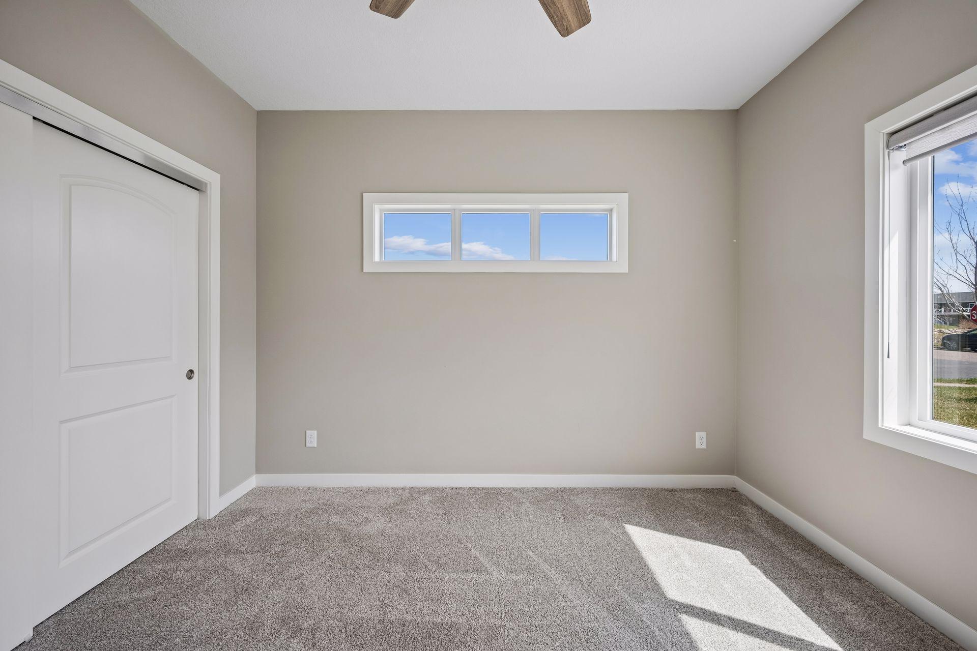 Sun-filled room and a large closet.