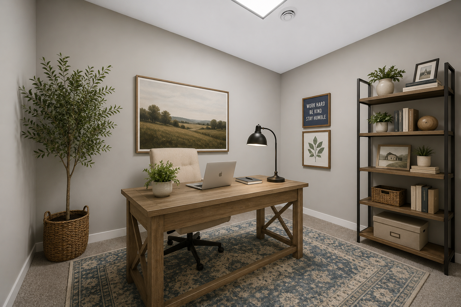 Office or flex room, virtually staged.