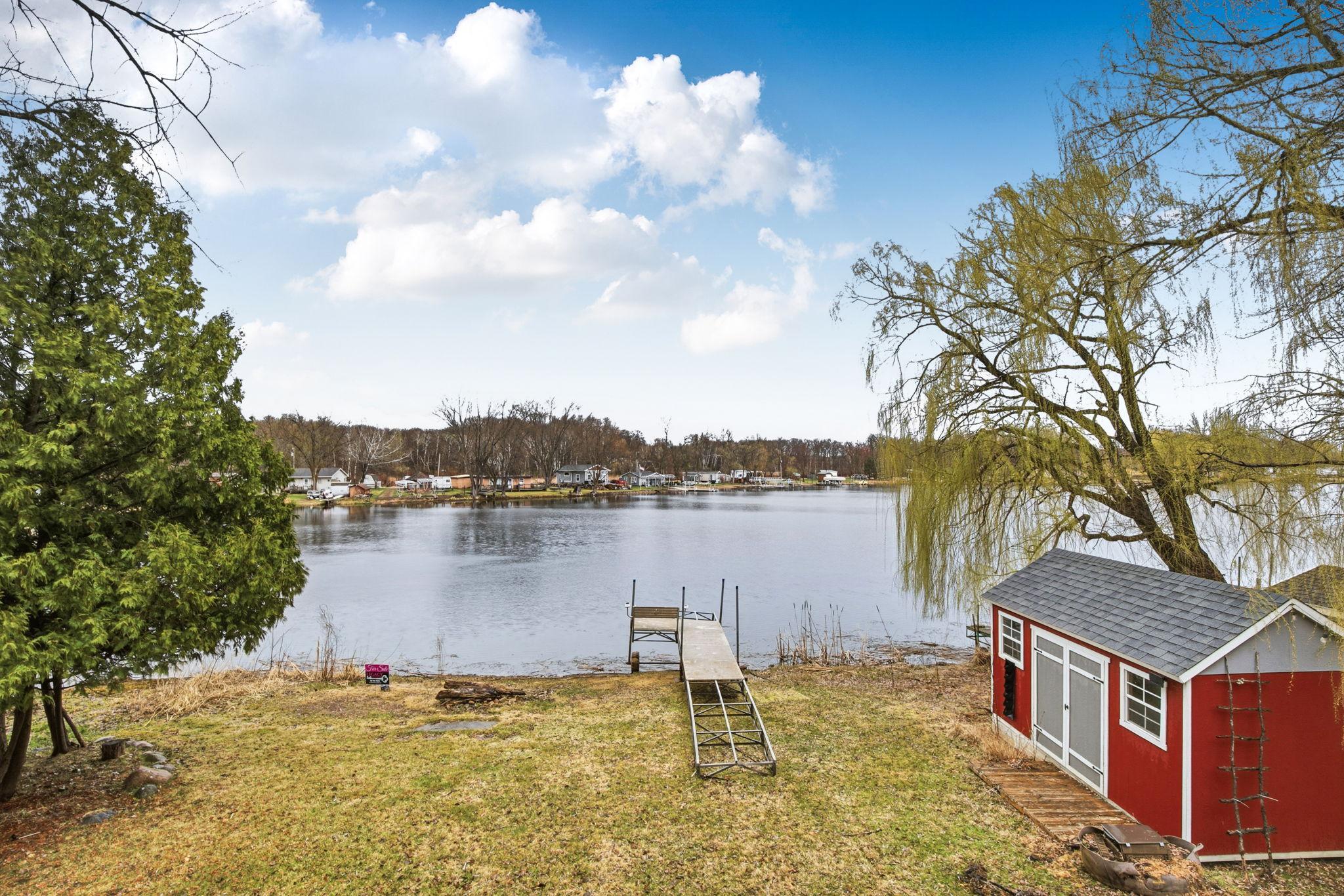 dock and 2 storage sheds-would make a great additional bunk house