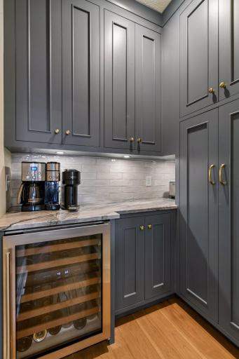 Walk in pantry/beverage refrigerator and coffee