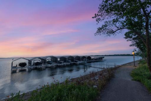 Dock Slips on Lake Waconia