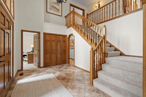 From the moment you step into the welcoming foyer with 17-ft ceilings, the home makes a stunning first impression, filled with natural light and an undeniable sense of space.