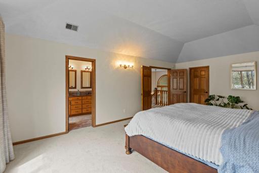 Enjoy coved ceilings and a spacious walk-in closet.