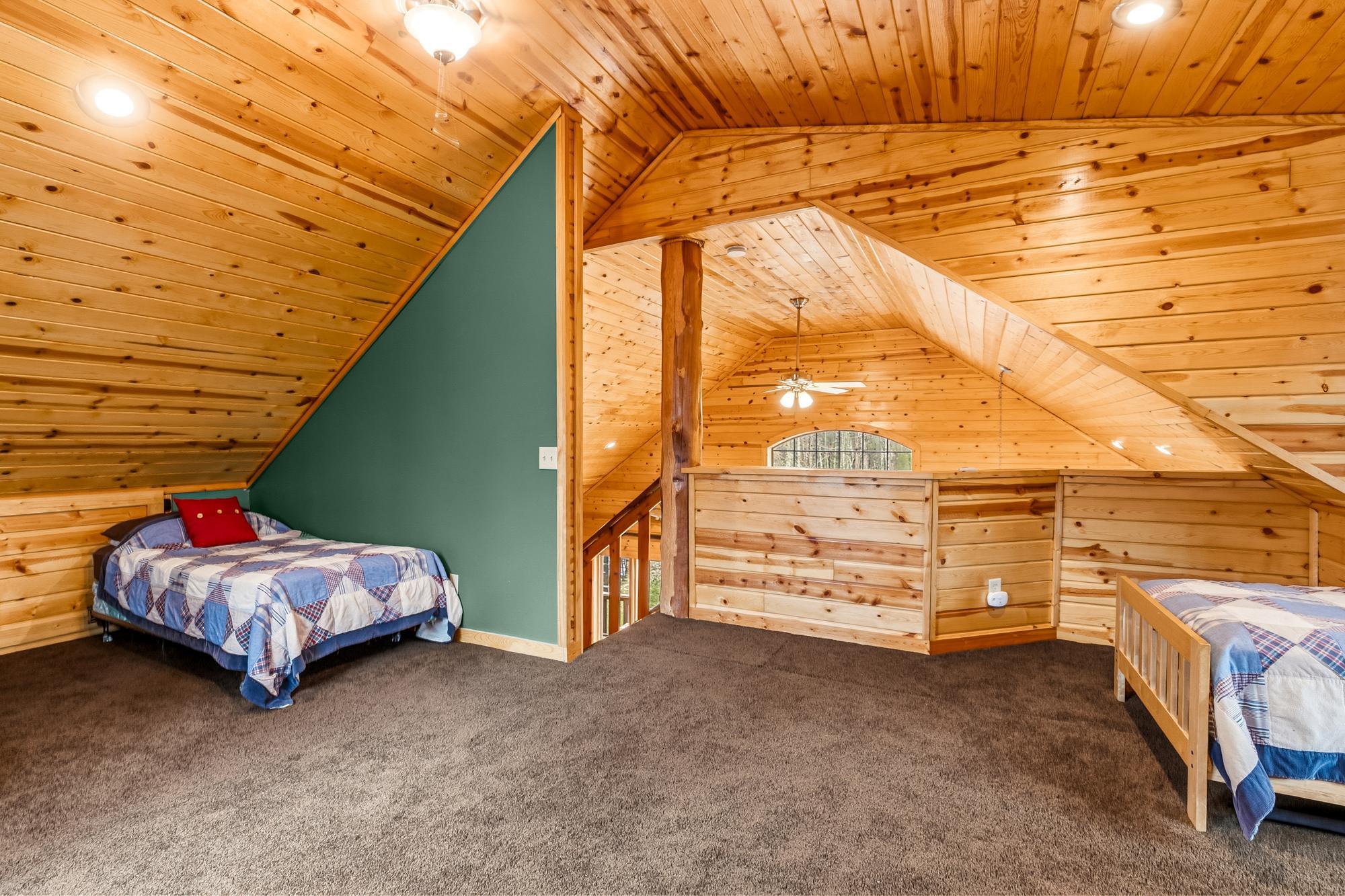 If you don't need the extra loft space for beds, make it a game room, hangout space or enclose it for a third bedroom. Great possibilities!