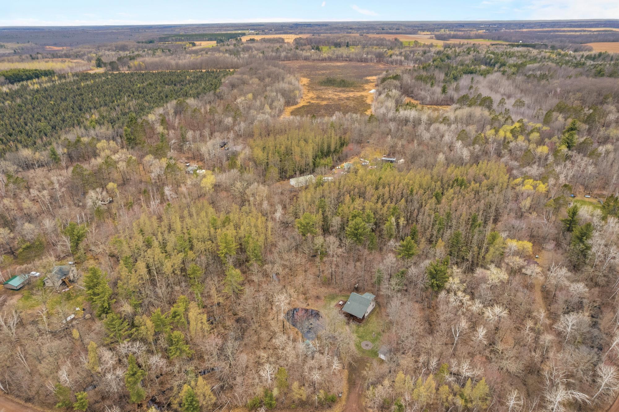 Most of the properties in the neighborhood have two or more acres per property. They are nice sized for privacy.