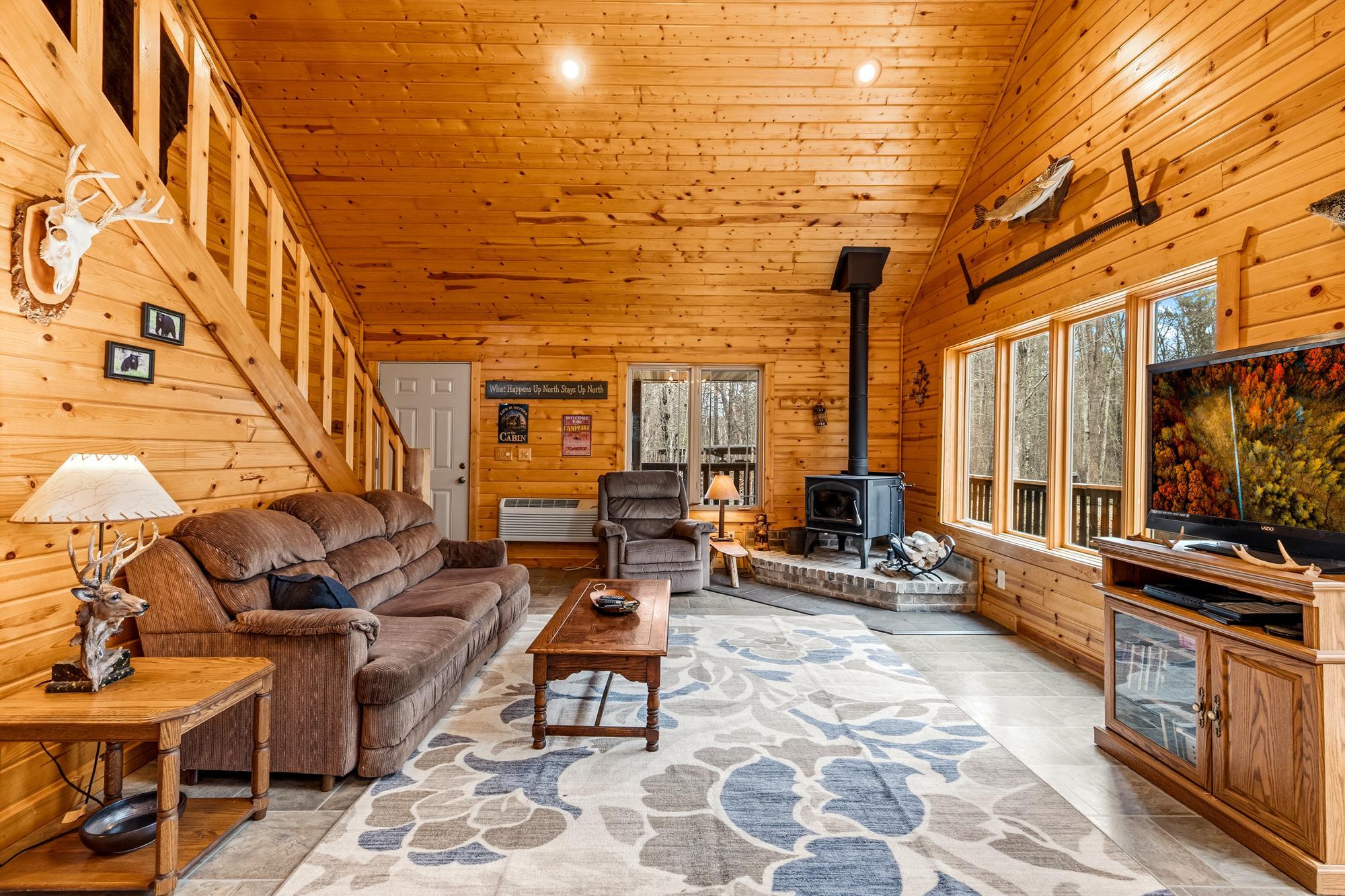 The wood burning stove, electric baseboards in the bedrooms and the ductless mini-split are all of the sources of heat.