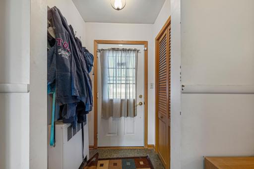 Front entry way - greeted with a coat closet