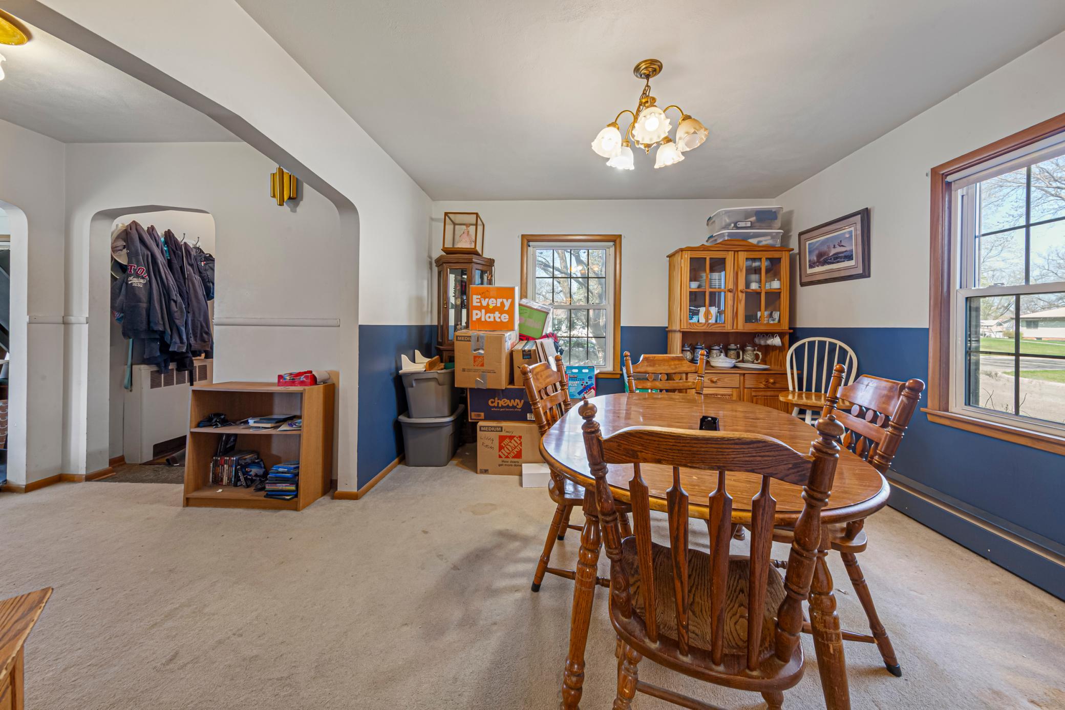 Dining room with nice natural light