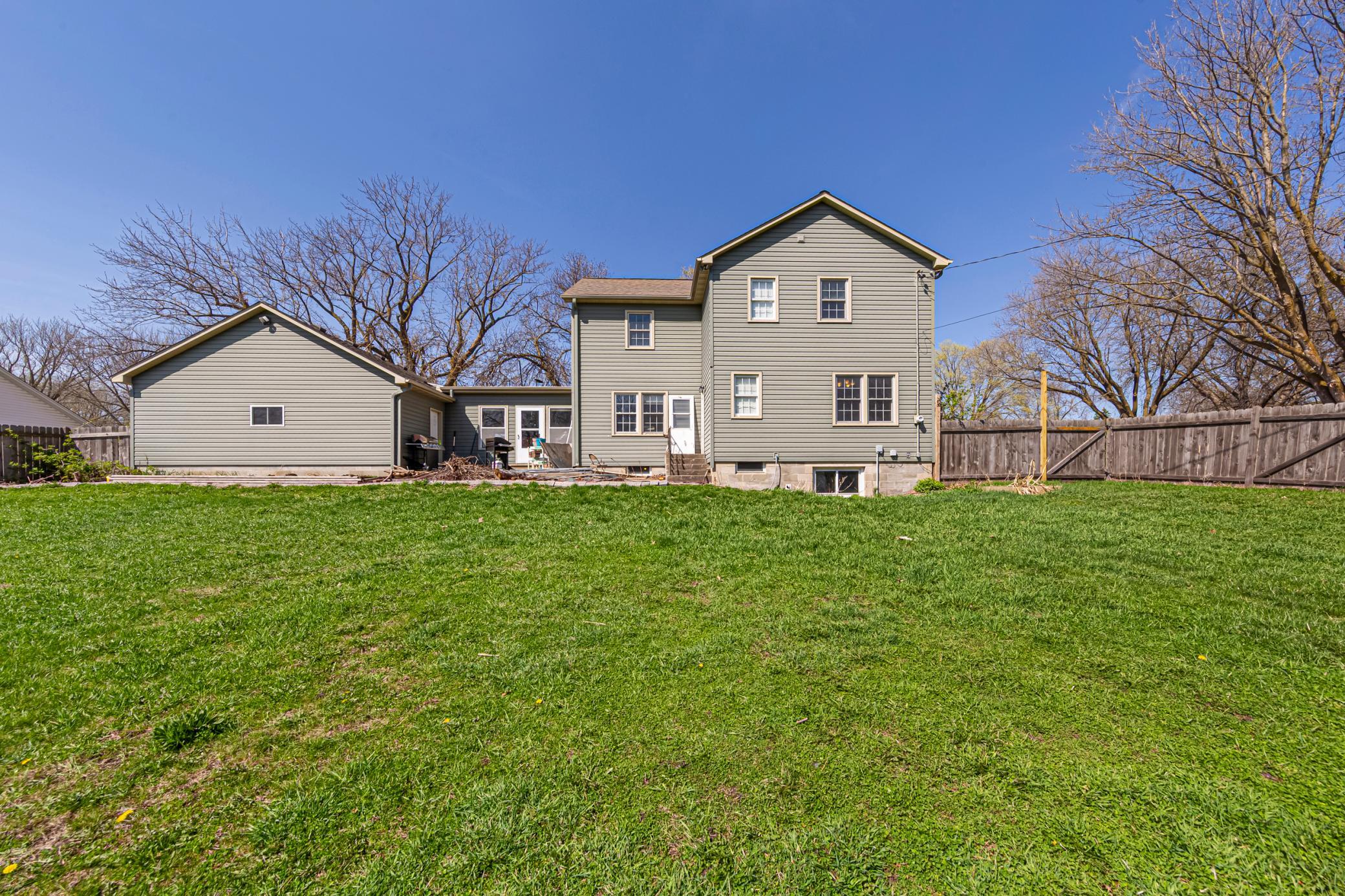 The lot is perfect for a beautiful patio