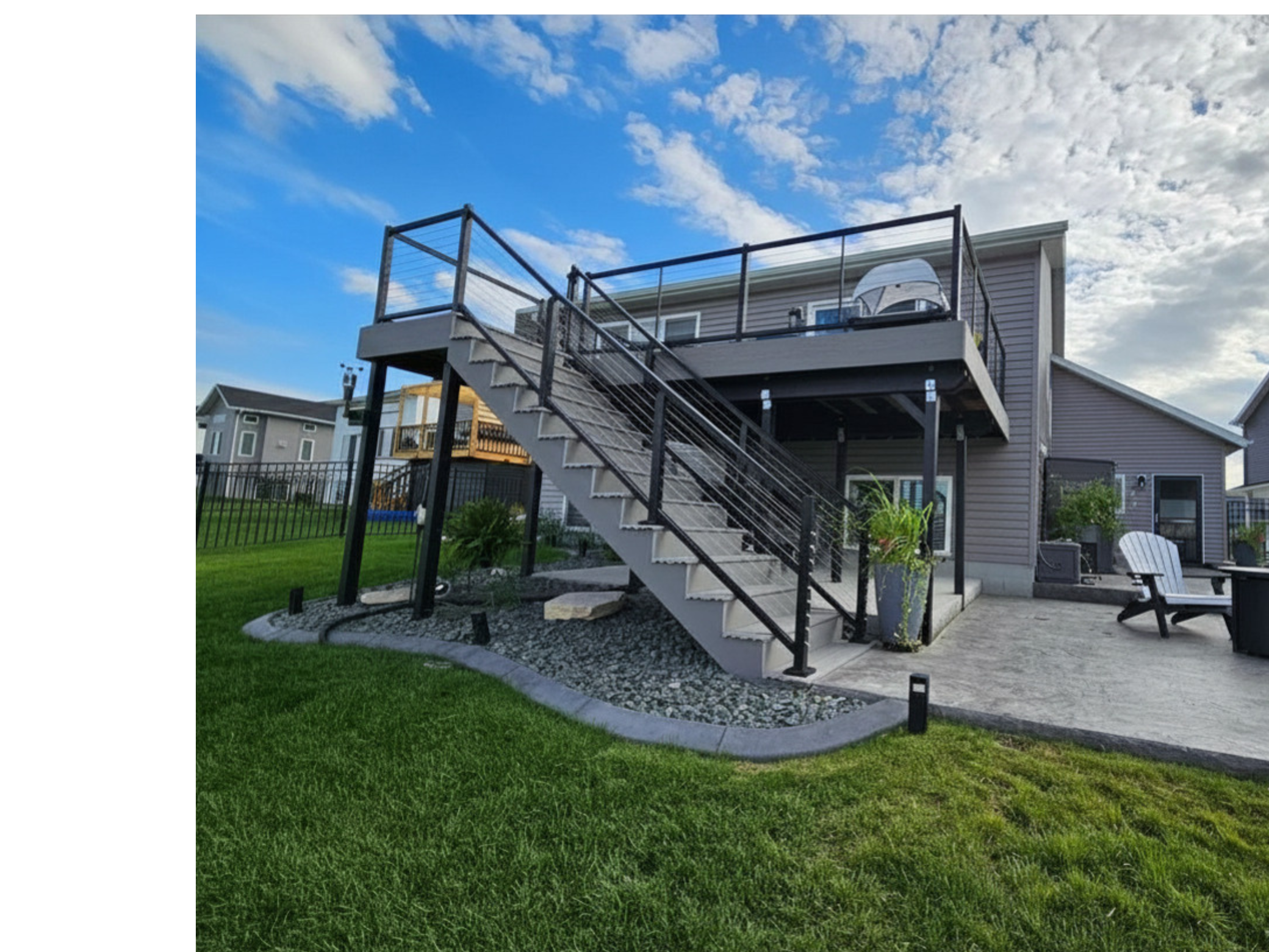 Backyard deck and patio