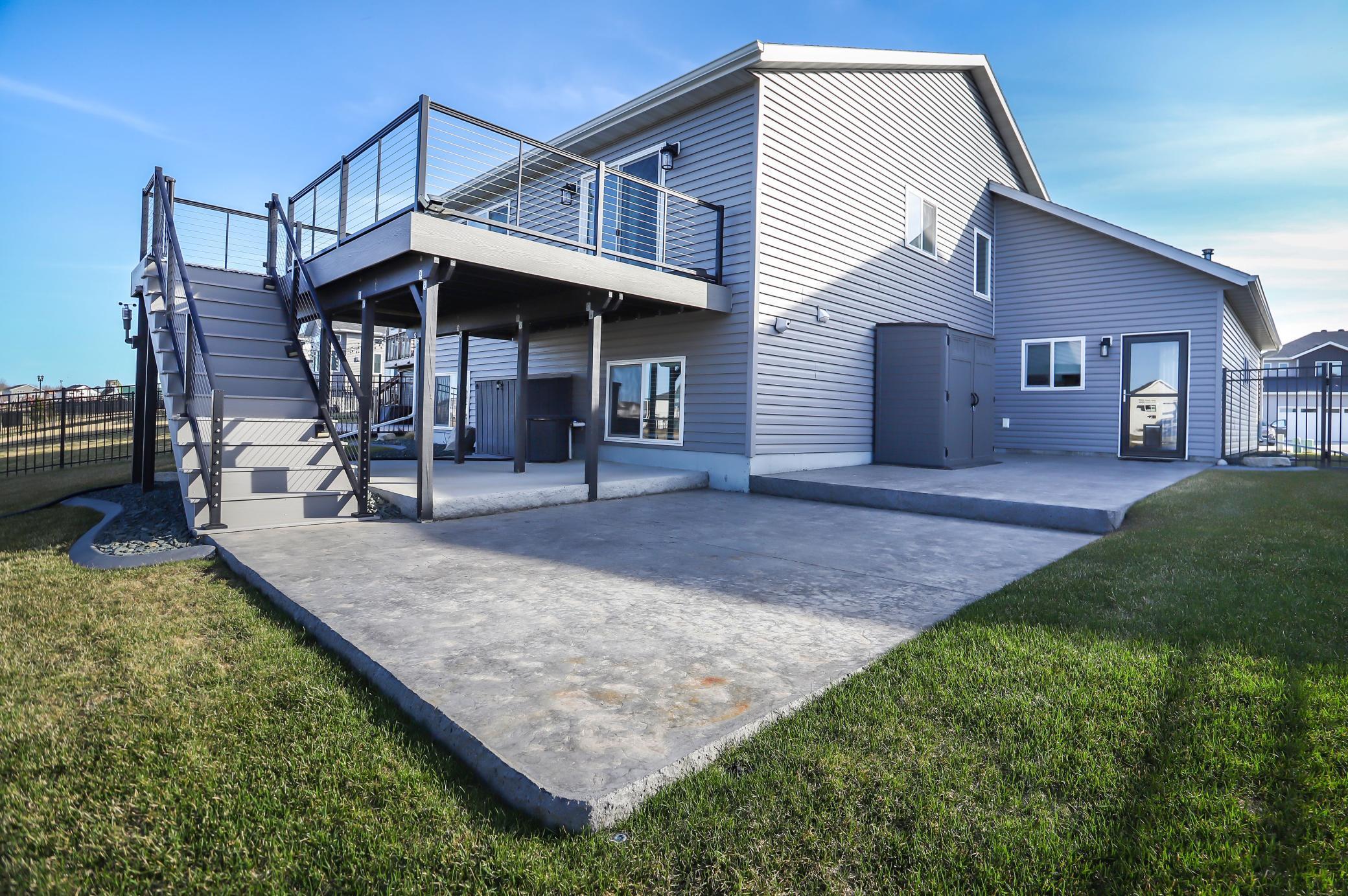 2 tiered stamped patio