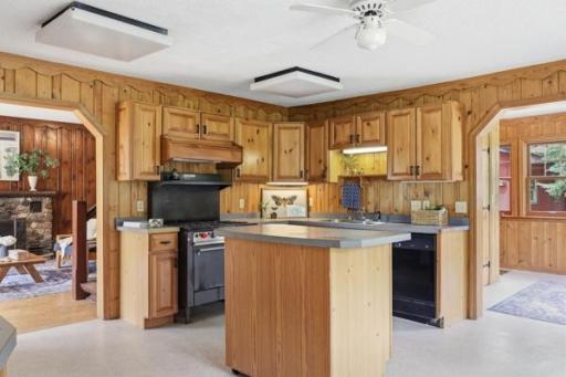 Plenty of room for all to gather in the kitchen