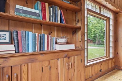 Built in book cases ready to display book and treasures
