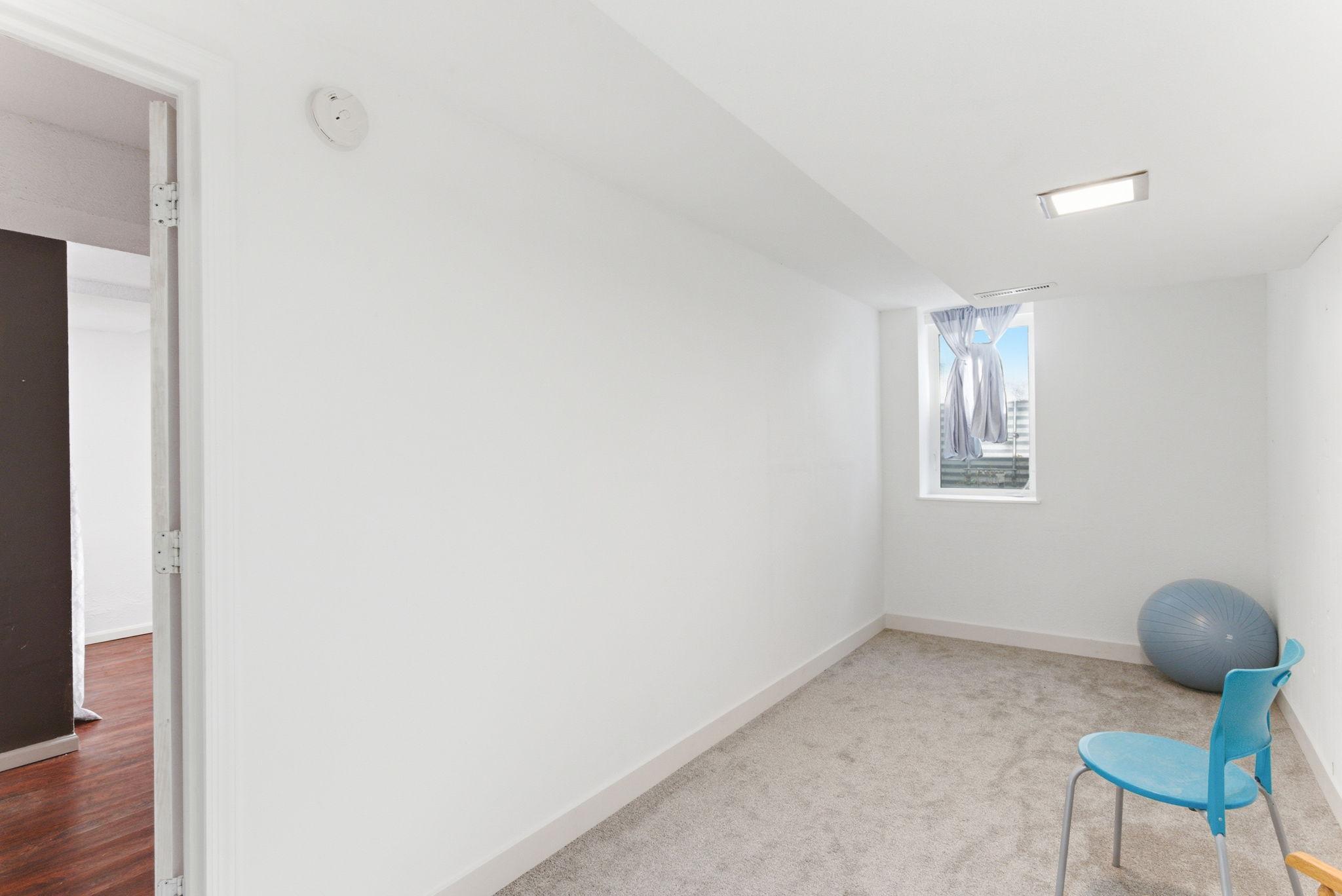 Lower level den/office walk-in closet?