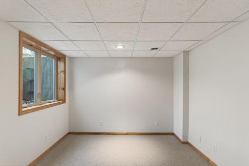 Lower level 4th Bedroom w egress window, & 2 cedar closets