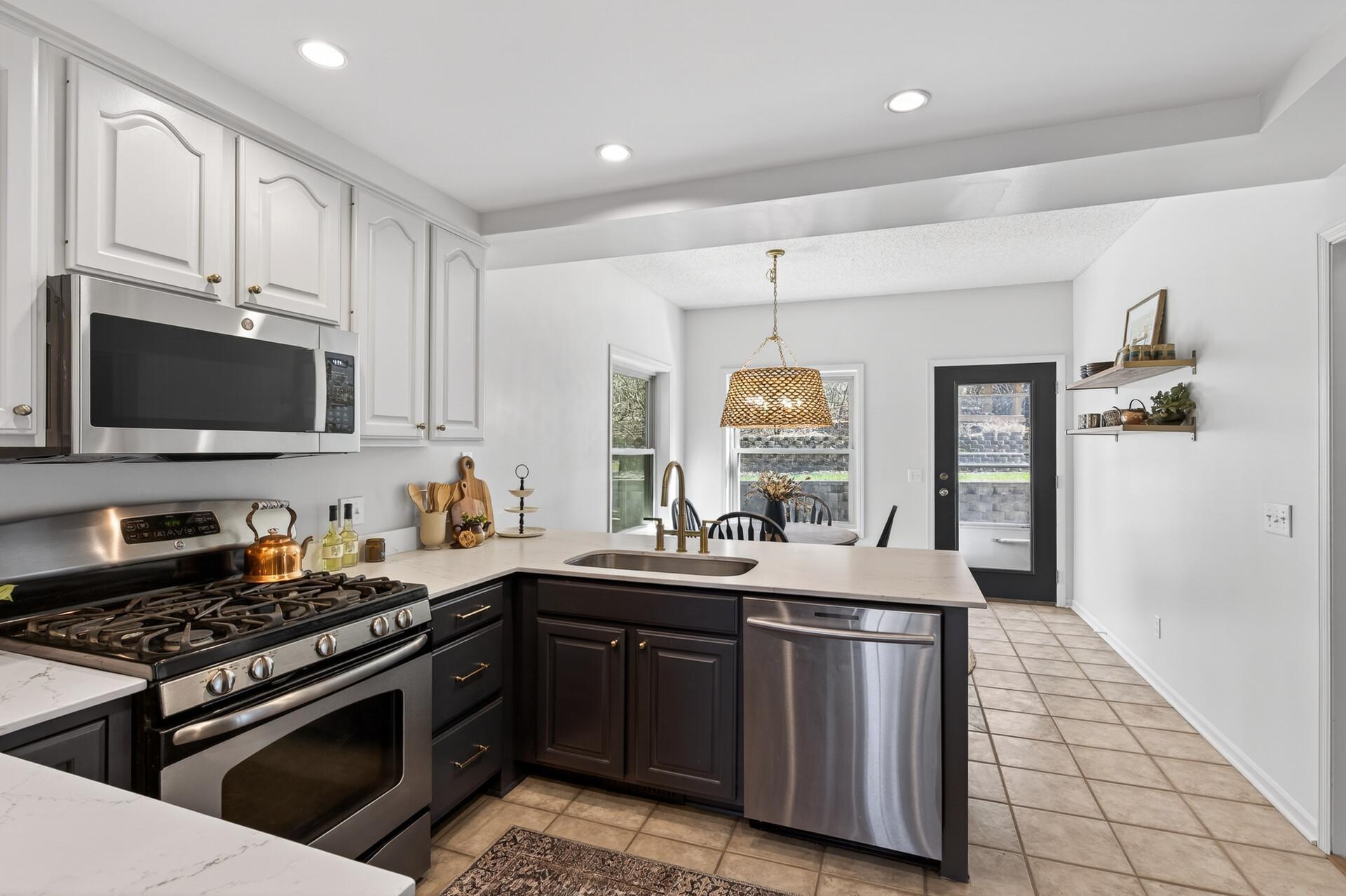 Kitchen to Dining Area new lighting