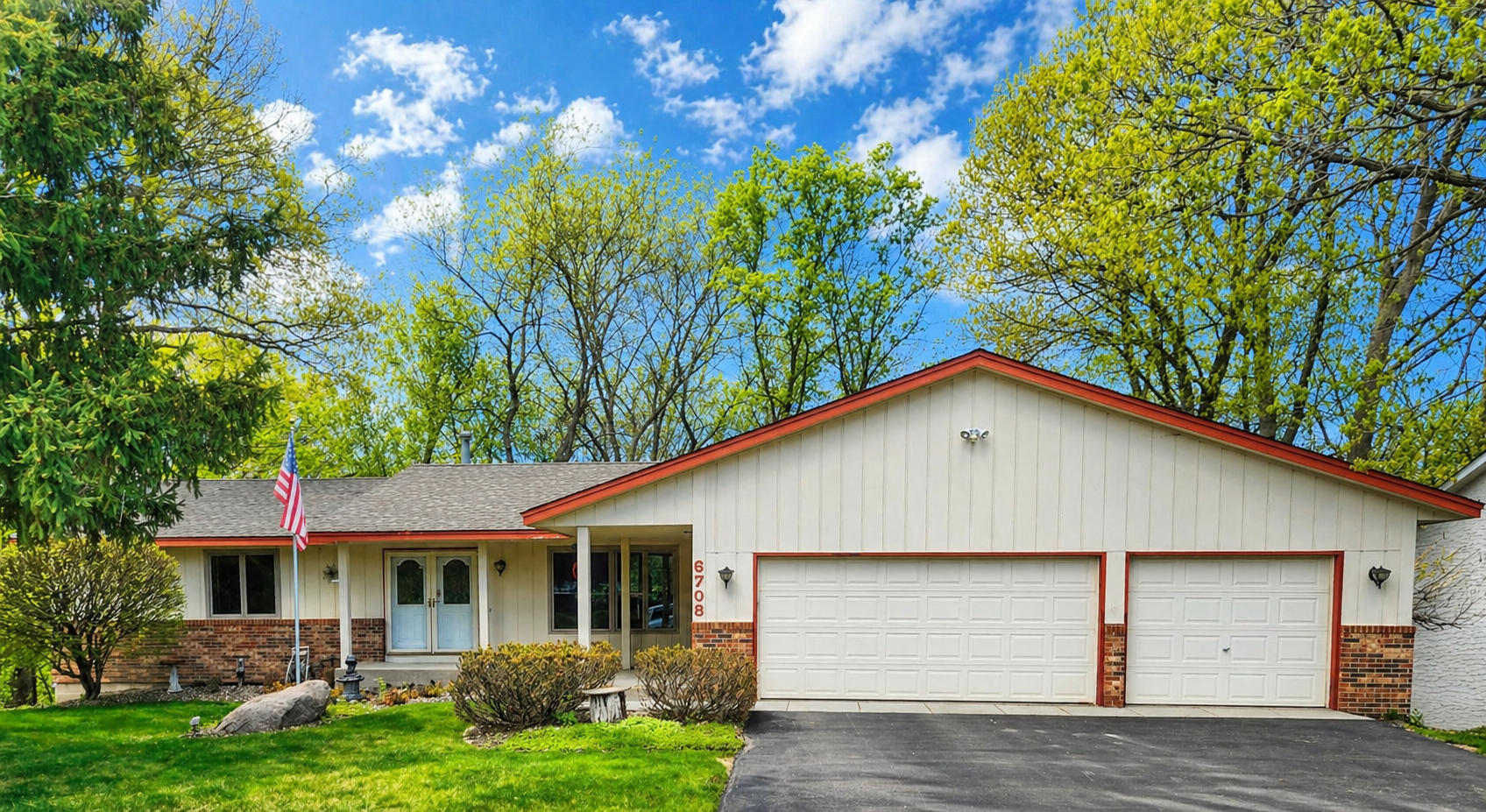 Welcome home! Nestled in sought-after West Bloomington, this beautifully maintained rambler offers timeless curb appeal, a spacious 3-car garage, mature trees, and a peaceful setting that feels tucked away while staying close to everything.